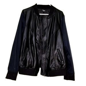 Torrid faux leather jacket w/embroidered Dragon